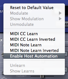 Omnisphere, enable host automation