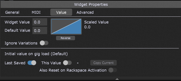 Using Recall Value On Load and Also recall on Activate widget options