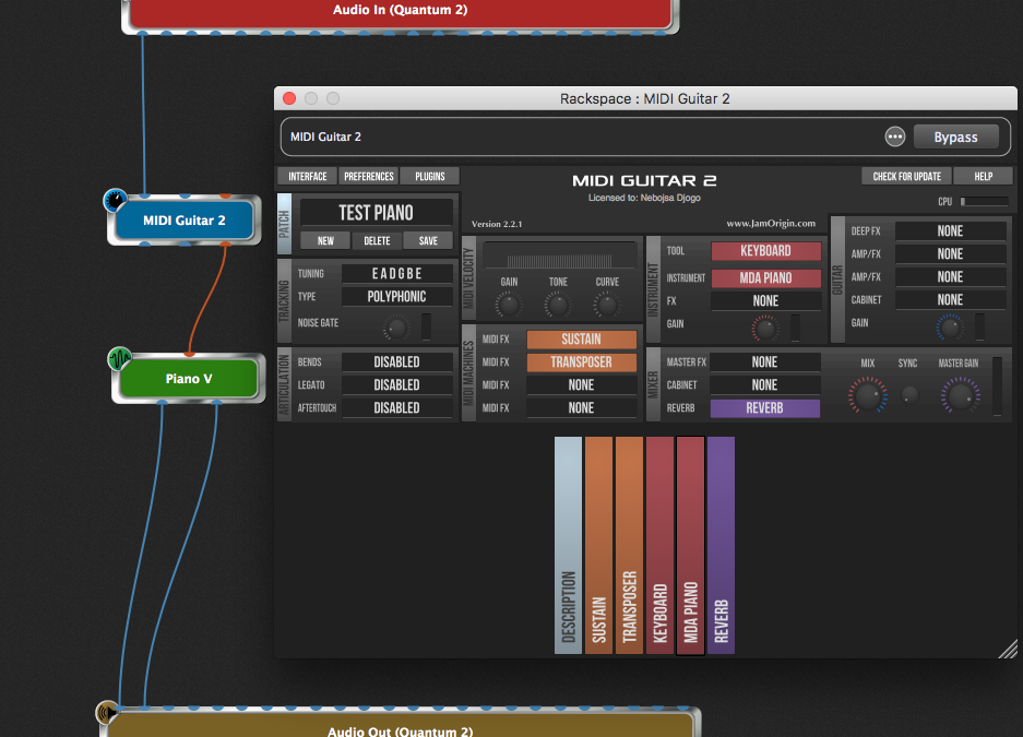 Gig Performer and JamOrigin’s MIDI Guitar 2 plugin