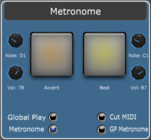 Custom Metronome with Visual Feedback using the System Actions plugin in Gig Performer
