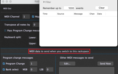 How to send Program Change messages out to hardware devices and other applications