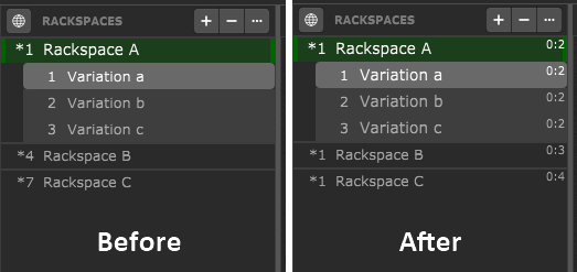 Reset PC numbers with a new bank number for each rackspace