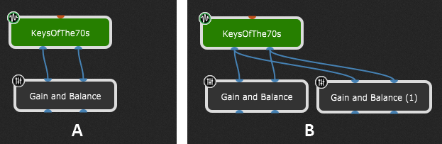 Duplicate a plugin (VST, VST3, AudioUnit) with inputs in Gig Performer, audio plugin host