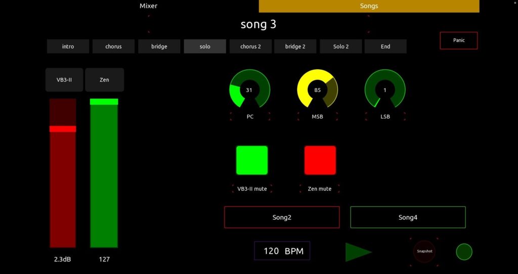 TouchOSC template for Gig Performer, audio plugin host