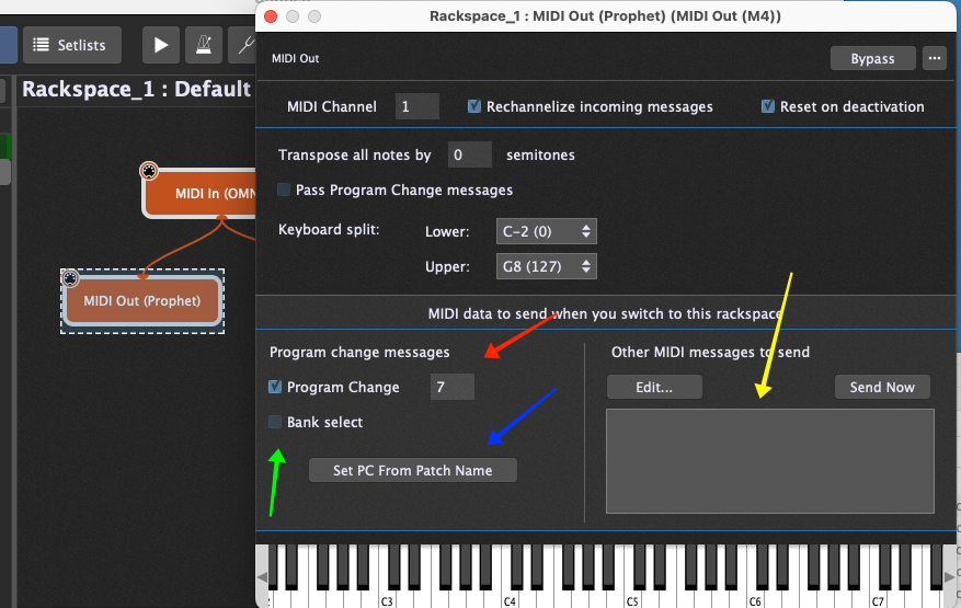 Ways to send program changes to external synths