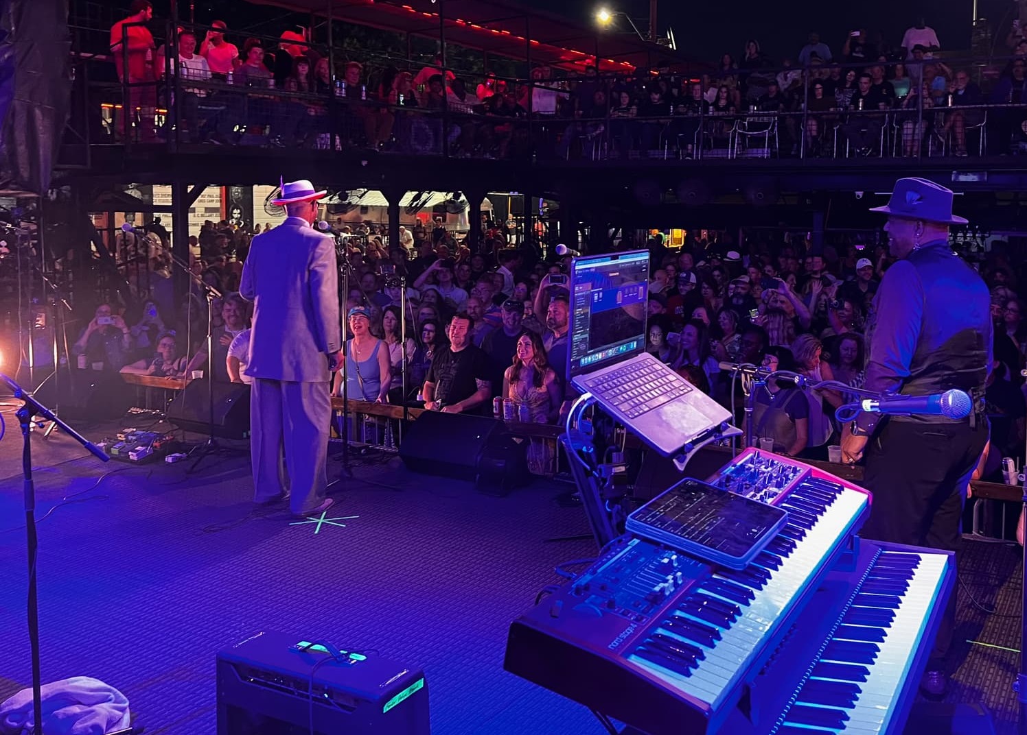 Gig Performer setup used by seven keyboard players at Purple Jam 6